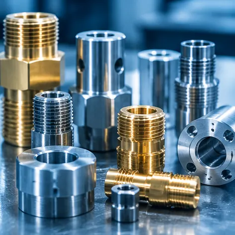 Assorted precision-machined brass and steel components